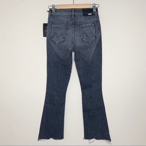 NEW Mother The Insider Crop Step Chew Jeans (Sz 24) Pedal To The Metal Destroyed - Picture 10 of 16